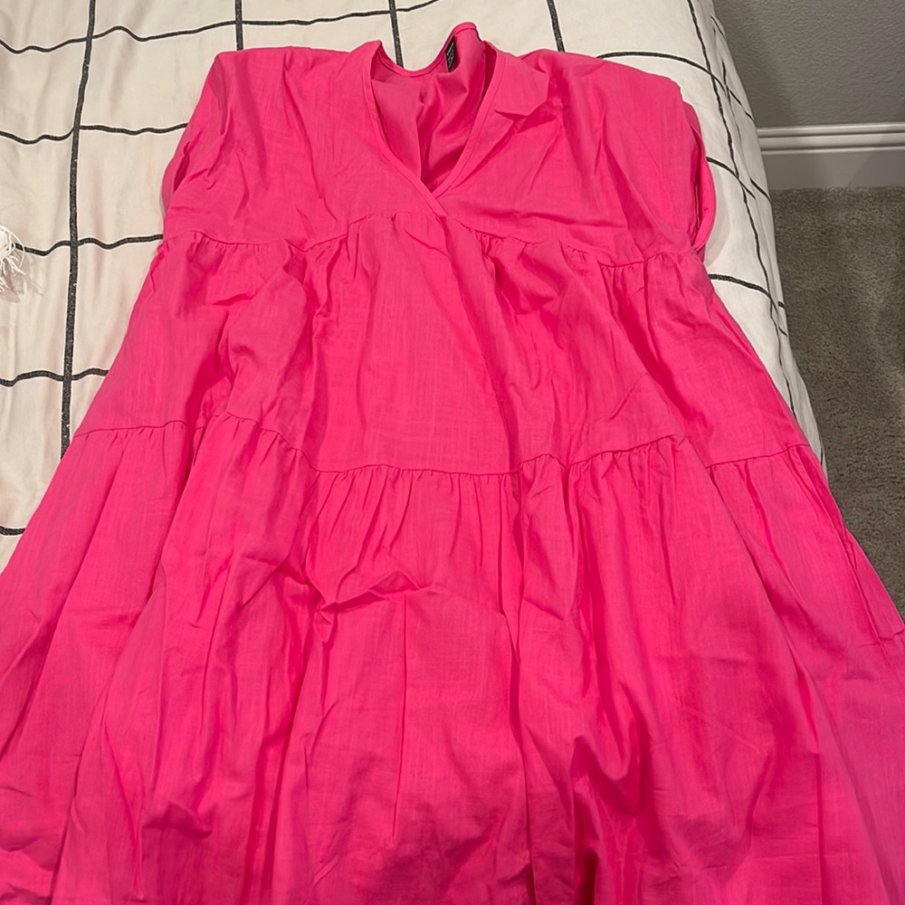Pink dress babydoll style loose fitting
